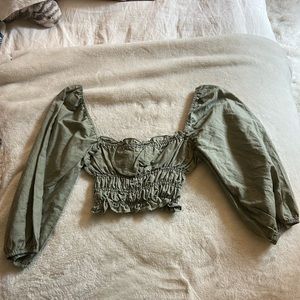 Charlie holiday green top